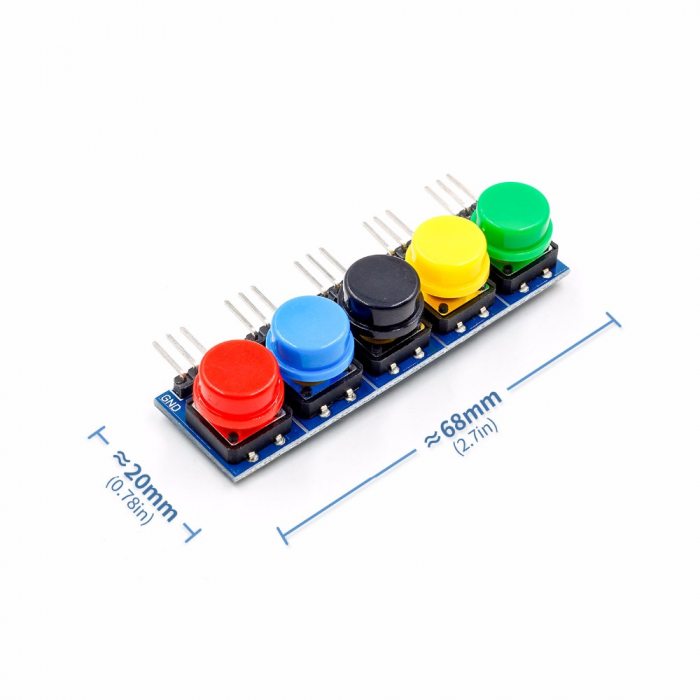 Set de 5 module electronice de constructie cu buton cu cheie mare [2]