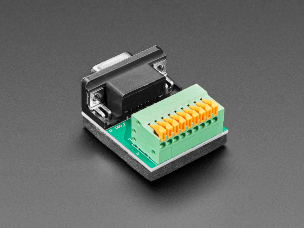 Adaptor priza DE-9 (DB-9) mama la bloc terminal cu arc [5]