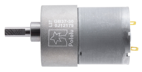 Pololu motor electric 30:1 37Dx52L 12V, pinion dinti inclinati [2]