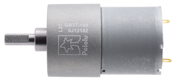 Pololu motor electric metalic 12V, 100:1, 37Dx57L, pinion elicoidal [2]