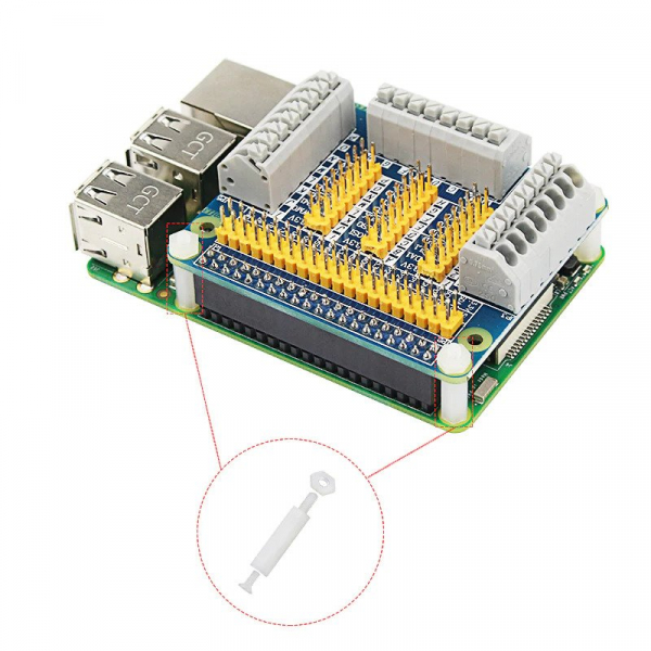 Set suruburi albe din nailon pentru Raspberry Pi [5]