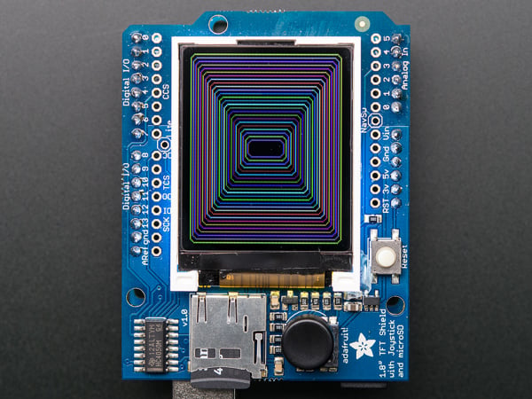 Shield LCD color 1.8'' TFT cu microSD si joystick [3]