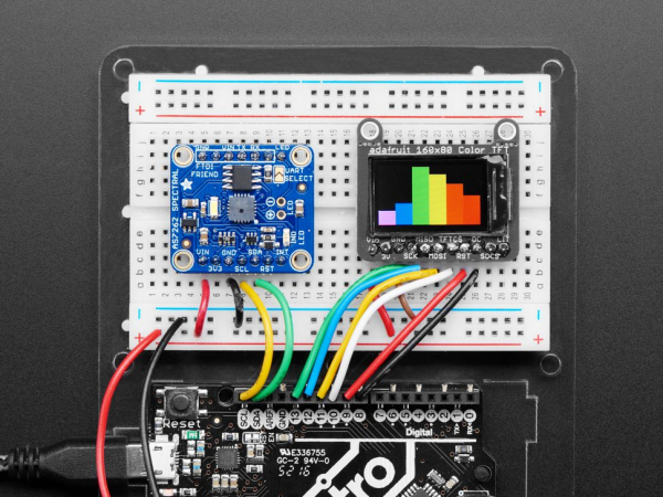 Breakout senzor de lumina/culoare de 6 canale Adafruit AS7262 [2]
