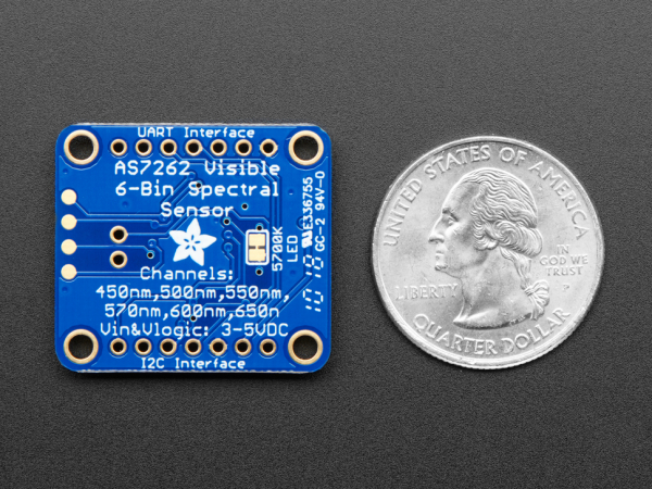 Breakout senzor de lumina/culoare de 6 canale Adafruit AS7262 [4]