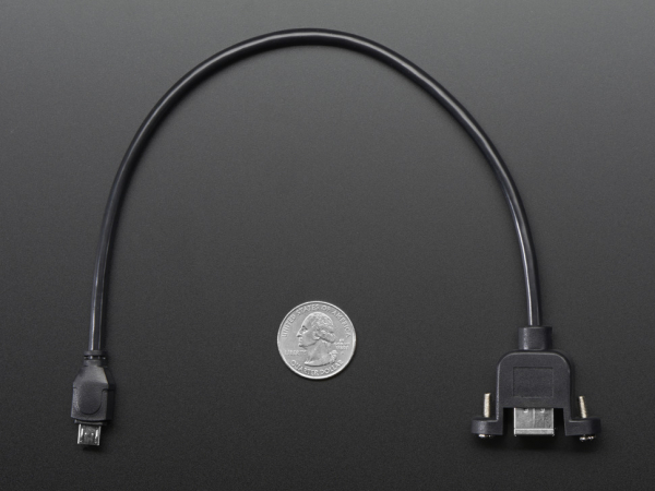 Adafruit cablu USB B mama la micro-B tata cu montaj la panou [4]