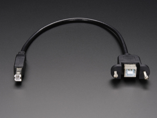 Adafruit cablu USB B-tata la B-mama cu montaj la panou [2]