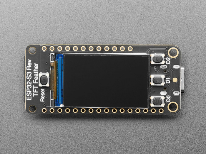 Adafruit ESP32-S3 Reverse TFT Feather - 4MB Flash, 2MB PSRAM, STEMMA QT [3]
