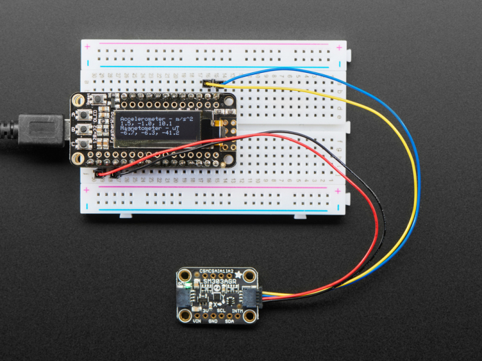 Modul Adafruit LSM303AGR accelerometru magnetometru [4]