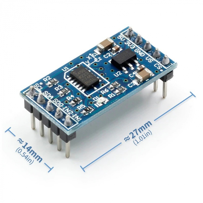 Modul senzor de acceleratie si unghi digital ADXL345 cu lipire [2]