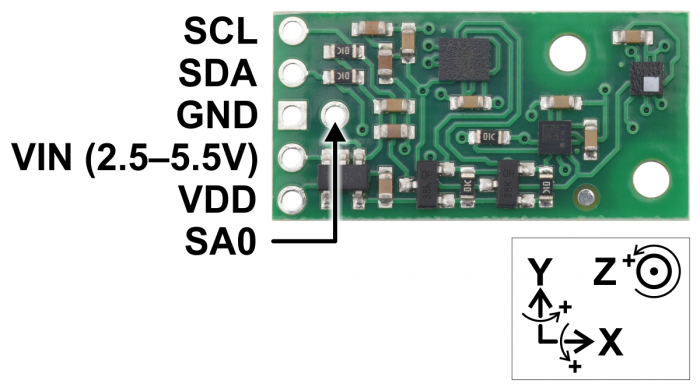 AltIMU-10 v6 Gyro, Accelerometer, Compass, and Altimeter (LSM6DSO, LIS3MDL, and LPS22DF Carrier) [4]