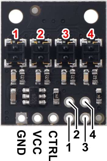 Bara senzori linie digitali 4 QTRX-HD-04RC [5]
