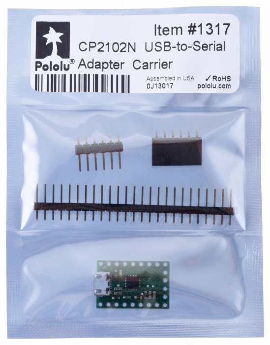 Breakout adaptor USB-la-serial Pololu CP2102N [7]