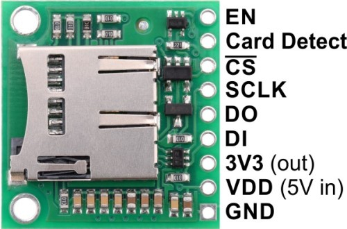 Breakout Pololu pentru card microSD cu stabilizator si traductor [4]