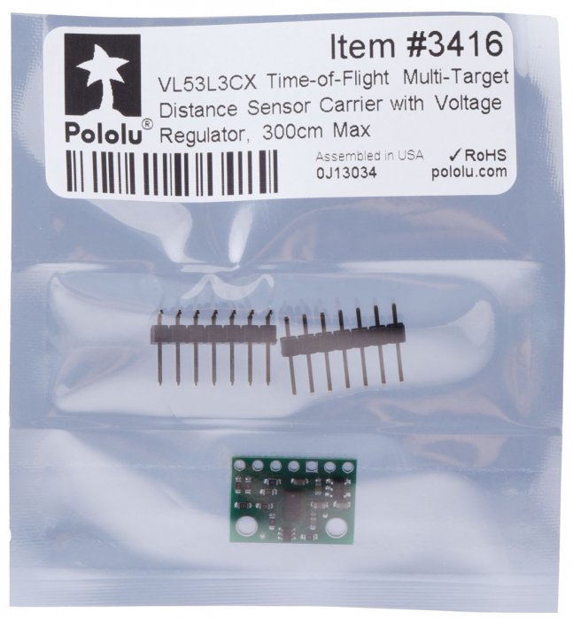 Breakout senzor distanta Pololu VL53L3CX ToF, tinta multipla [5]