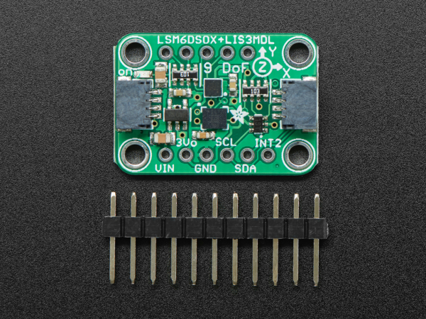Breakout senzori Adafruit LSM6DSOX + LIS3MDL [2]