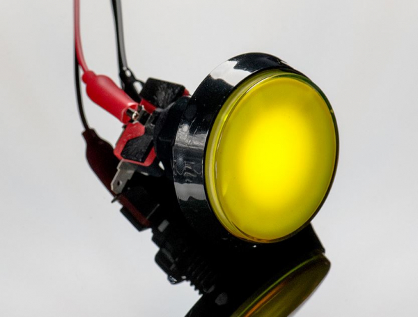 Buton Arcade cu LED galben - 60mm [2]