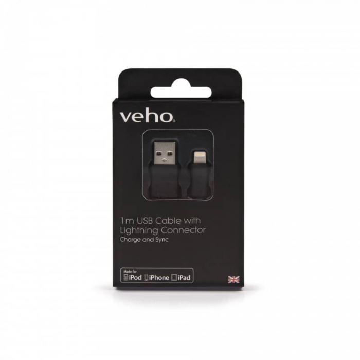 Cablu incarcare/transfer date Veho USB - Lightning, MFI, iPhone 5/6 [2]