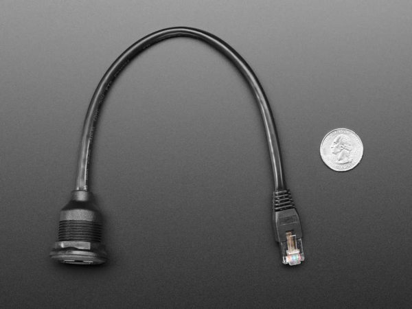 Cablu prelungitor Ethernet RJ-45 cu montaj la panou - 30cm [4]