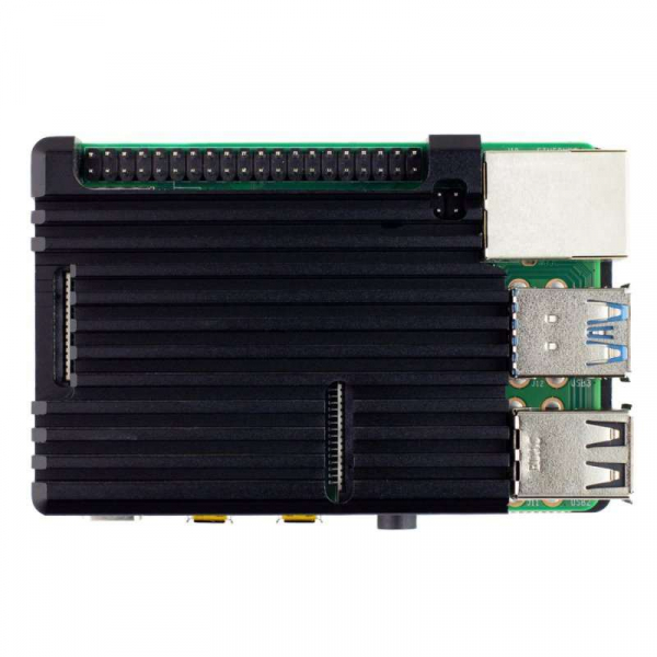 Carcasa radiator Pimoroni din aluminiu pentru Raspberry Pi 4 - Negru [2]