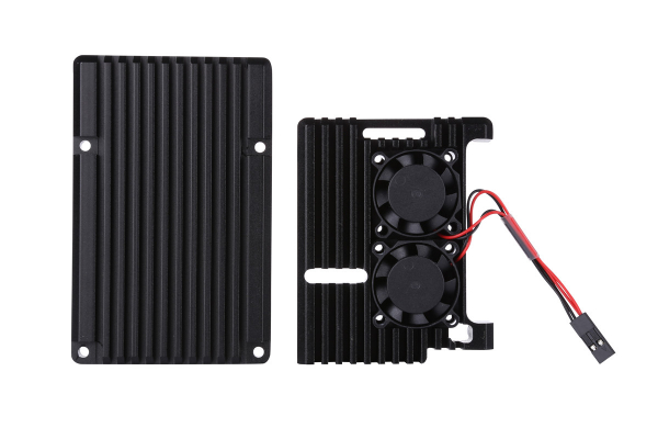 Carcasa aluminiu cu doua ventilatoare pentru Raspberry Pi 4 model B [6]