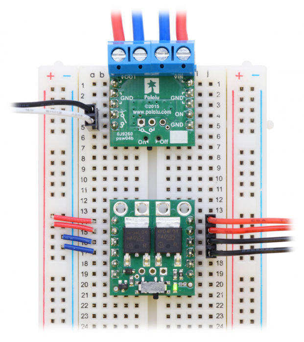Comutator Pololu HP MOSFET, mare, glisant, protectie tensiune inversa [5]