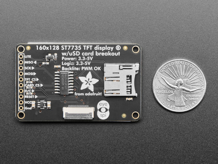 Display TFT color, 4.6cm, cu breakout pentru card MicroSD - ST7735R [4]