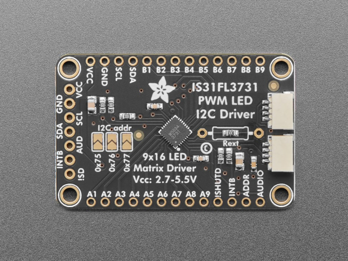 Driver Adafruit matrice LED PWM 16x9 Charlieplex cu IS31FL3731 [4]