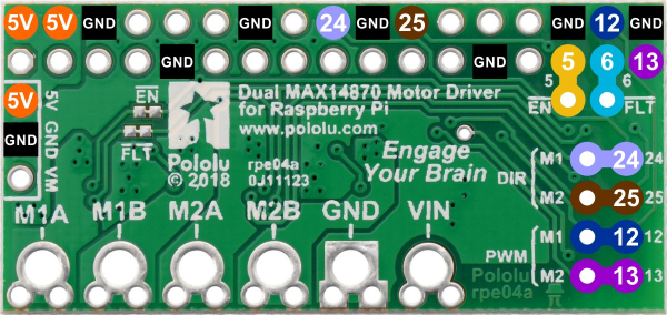 Dual MAX14870 Motor Driver pentru Raspberry Pi (Partial Kit) [5]