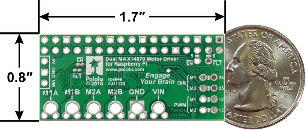 Dual MAX14870 Motor Driver pentru Raspberry Pi (Partial Kit) [2]