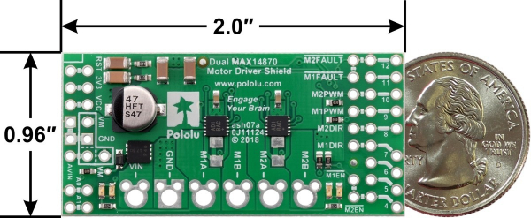 Dual MAX14870 Motor Driver Shield pentru Arduino [3]