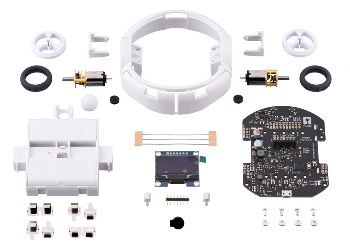 Kit robot Pololu 3pi+ 32U4 OLED - Editia Standard (motoare 30:1 MP)