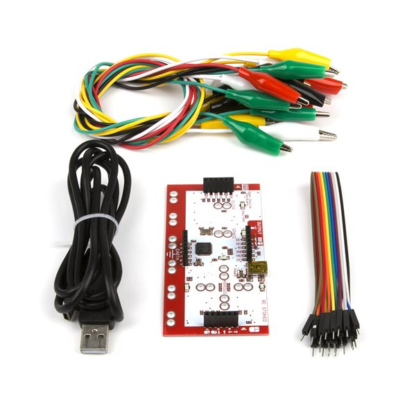 Kitul Makey fara Set Deluxe Logo, cu Cablu USB, Fir Dupond si Clipsuri Alligator pentru Copii, in Cutie de Carton [2]