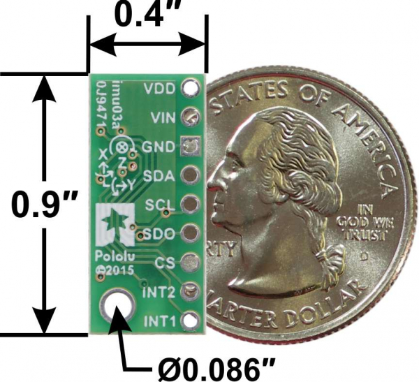 Accelerometru si Giroscop cu Regulator de tensiune - LSM6DS33 3D [2]
