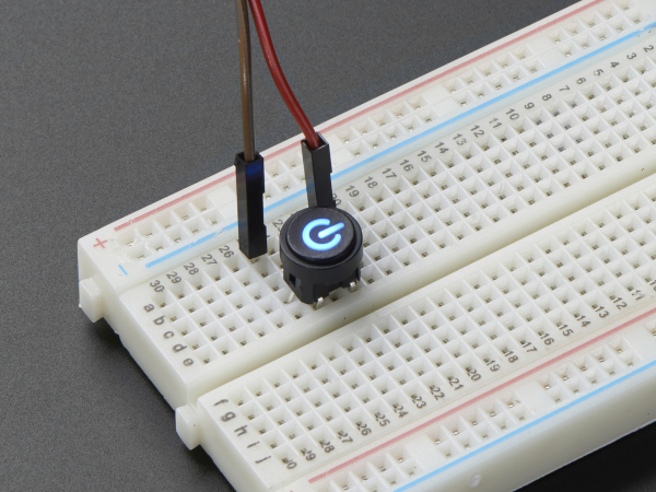 Mini  Momentary Pushbutton - Albastru [2]