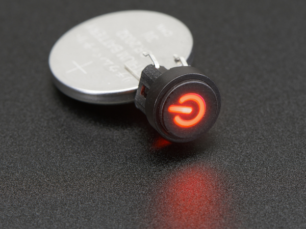 Mini Momentary Pushbutton - Rosu [4]