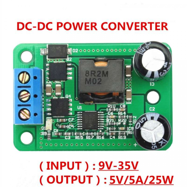Modul convertor DC-DC 24V/12V la 5V/5A [5]