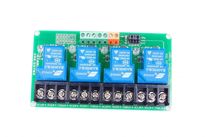 Modul releu cu 4 canale 30A cu izolare optocuplor 5V, suporta trigger inalt si scazut 1 [2]