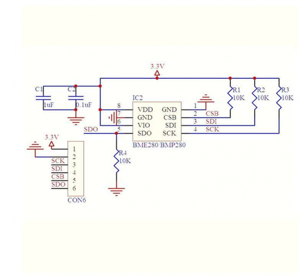 Modul senzor presiune atmosferica/altimetru BMP280 [5]