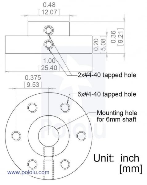 Conector roata motor 6 mm [3]