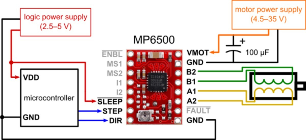 Driver stepper MP6500 cu controlul curentului prin potentiometru [3]