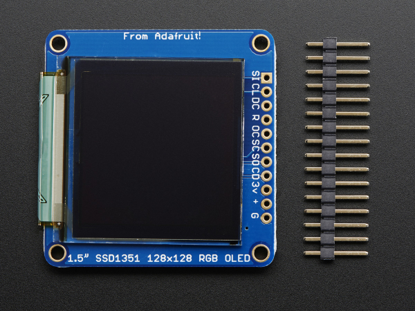 OLED Breakout Board - 16-bit Color 1.5" w/microSD [2]