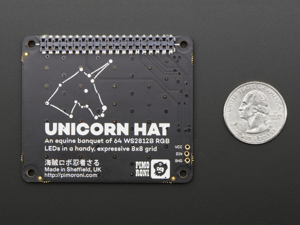Pimoroni Unicorn Hat - 8x8 RGB LED Shield pentru Raspberry Pi A+/B+ [3]