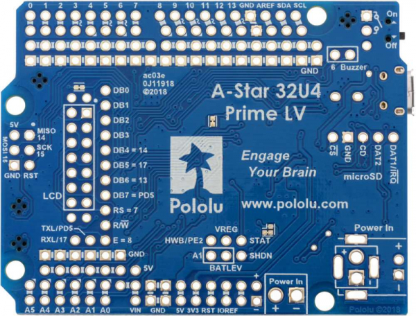Placa Pololu A-Star 32U4 Prime LV cu microSD [3]