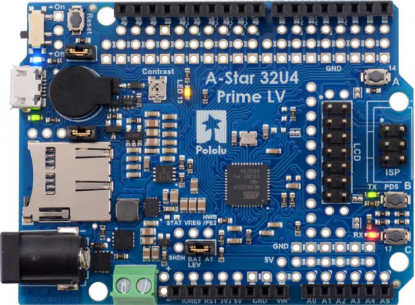 Placa Pololu A-Star 32U4 Prime LV cu microSD si LCD [4]