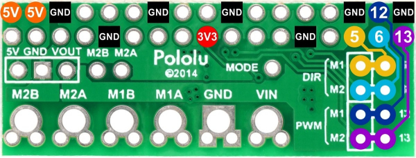 DRV8835 Dual Motor Driver Kit pentru Raspberry Pi B+ [4]