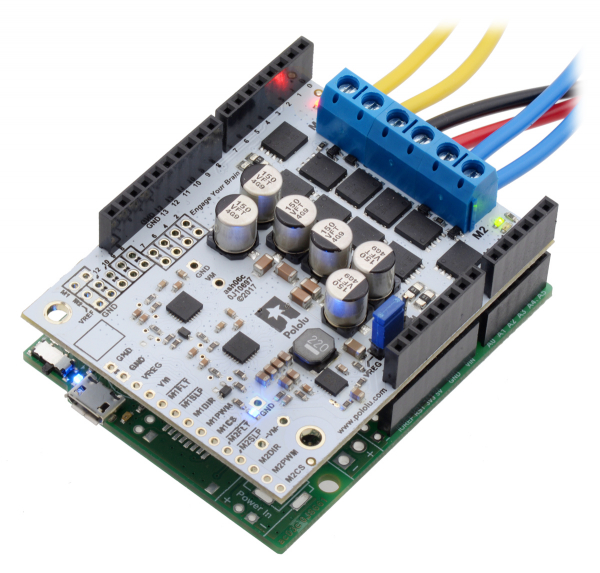 Pololu Dual G2 High-Power Motor Driver 18v18 Shield pentru Arduino [4]