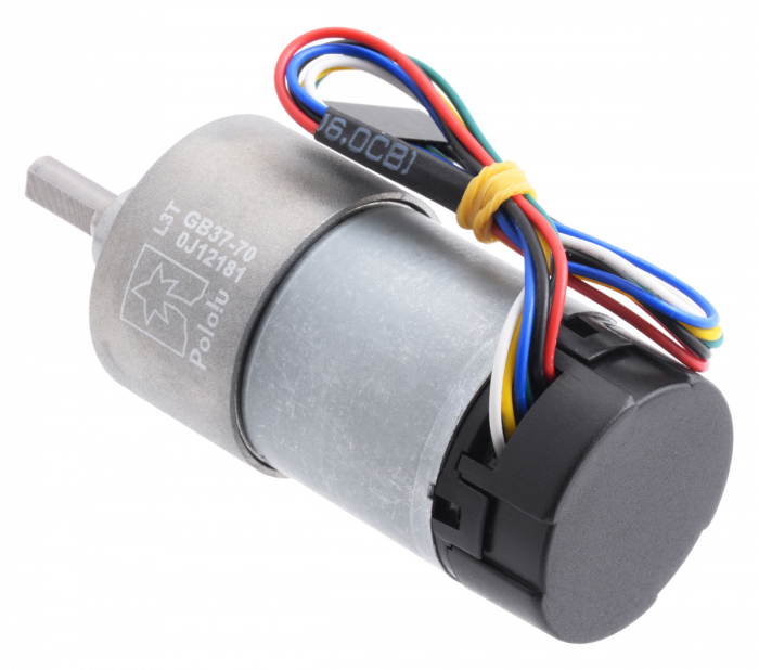 Pololu motor electric 12V, 70:1, 37Dx70L, pinion elicoidal, 64CPR [5]