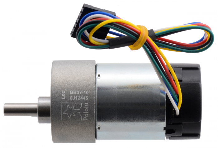 Pololu motor electric metalic 24V, 101, 37Dx65L, pinion elicoidal, encoder [2]