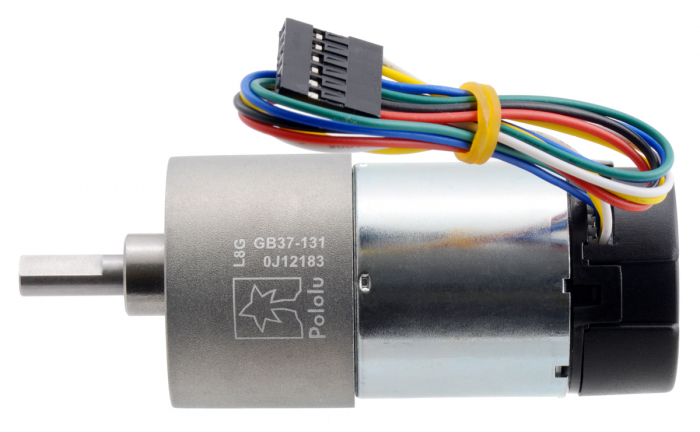 Pololu motor electric metalic 24V, 1311, 37Dx73L, pinion elicoidal,encoder [2]