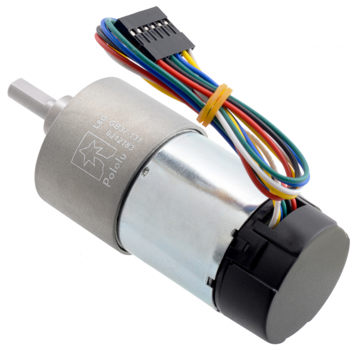 Pololu motor electric metalic 24V, 1311, 37Dx73L, pinion elicoidal,encoder [3]